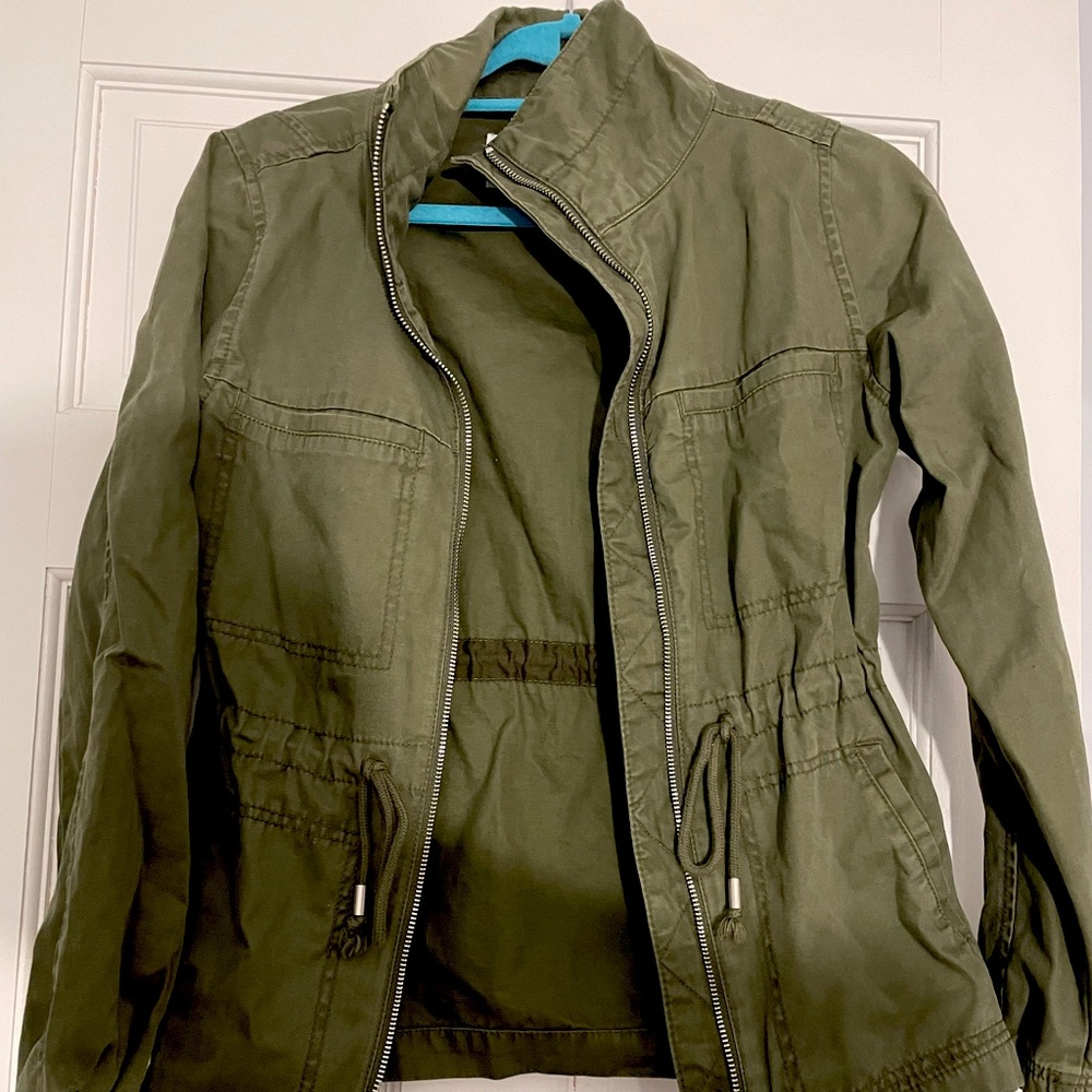 Old Navy Twill Olive Green Utility Jacket NWOT